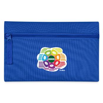 Fleur de permaculture - Trousse - bleu royal - Devant