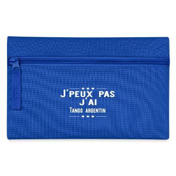 J'peux pas j'ai Tango argentin cadeau noel - Trousse - bleu royal - Devant