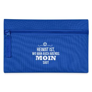 Heimat ist, wo man auch Abends Moin sagt | Norden - Federtasche - Royalblau - Vorne