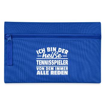 Heißer Tennisspieler - Federtasche - Royalblau - Vorne