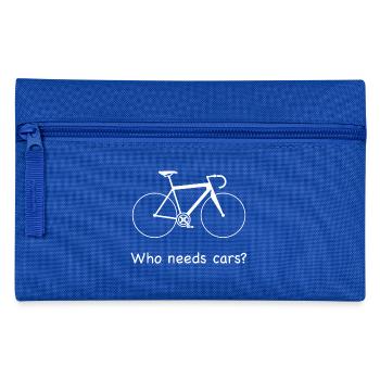 Who needs cars? - Federtasche - Royalblau - Vorne