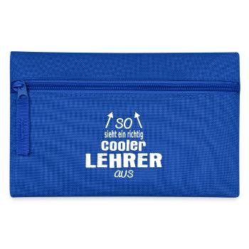 Richtig cooler Lehrer - Federtasche - Royalblau - Vorne