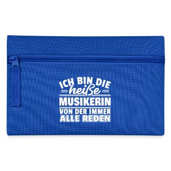Heiße Musikerin - Federtasche - Royalblau - Vorne