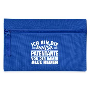 Heiße Patentante - Federtasche - Royalblau - Vorne