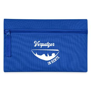 Verputzer Rente Rentner Verputzerei Ruhestand - Federtasche - Royalblau - Vorne