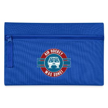 Air Hockey Team Mannschaft Spieler Spiel Airhockey - Federtasche - Royalblau - Vorne