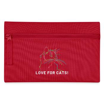 Lignes d’art pour chats - Trousse - rouge - Devant