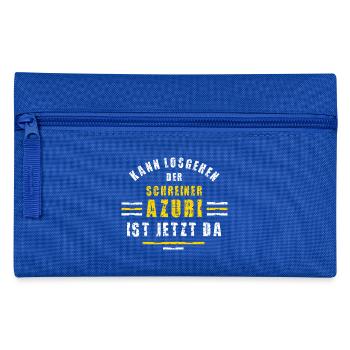 Schreiner Azubi Ausbildung Lehre Schreinerlehre - Federtasche - Royalblau - Vorne