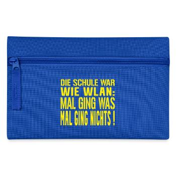Abi Spruch WLAN - Federtasche - Royalblau - Vorne