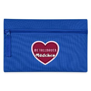 Metallbauer Mädchen Azubi Metallbauerin Nachfolger - Federtasche - Royalblau - Vorne