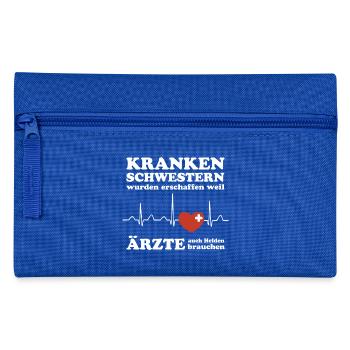 Krankenschwestern wurden erschaffen weil Ärzte - Federtasche - Royalblau - Vorne