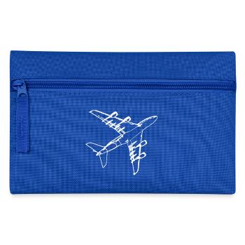 Flugzeug - Federtasche - Royalblau - Vorne