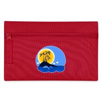 Urlaub Insel - Federtasche - Rot - Vorne