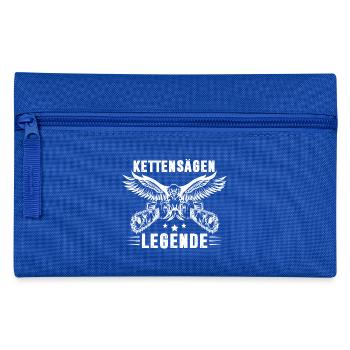 Holz Ketttensägen Legende - Federtasche - Royalblau - Vorne