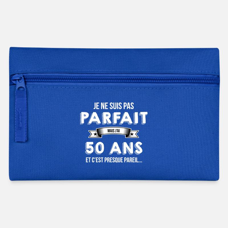 50 ans cadeau humour - Trousse - bleu royal