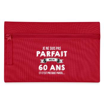 60 ans cadeau humour - Trousse - rouge - Devant