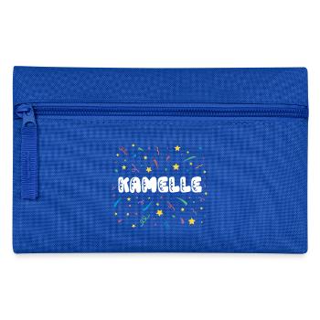 Kamelle Karneval Fasching Süßigkeit Bonbons - Federtasche - Royalblau - Vorne