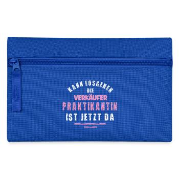 Verkäufer Praktikantin Danke Praktikum Verkauf - Federtasche - Royalblau - Vorne