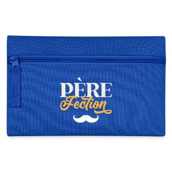 Vatertagsgeschenk Papa Santa Schnurrbart Bart - Federtasche - Royalblau - Vorne