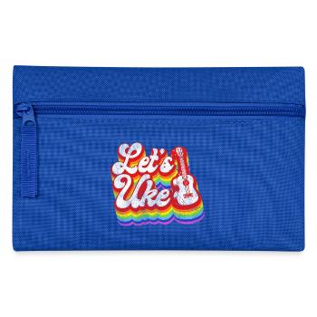 Hawaiian Ukulele Uke Retro Vintage - Pencil Case - royal blue - Front