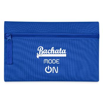 Bachata FASHION ON white - Bachata Dance Shirt - Pencil Case - royal blue - Front