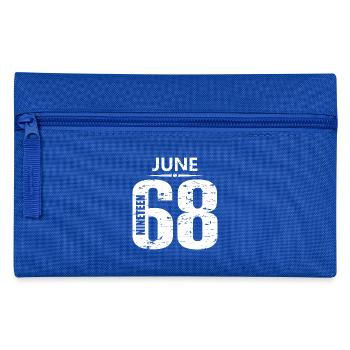 June 1968 Jersey Number - Pencil Case - royal blue - Front