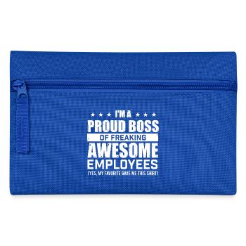 I'm a proud Boss of freaking awesome Employees - Federtasche - Royalblau - Vorne