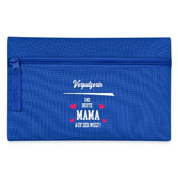 Verputzerin Beste Mama Muttertag Geburtstag - Federtasche - Royalblau - Vorne