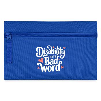 Behinderung ist kein schlechtes Wort Bewusstsein Akzeptanz - Federtasche - Royalblau - Vorne
