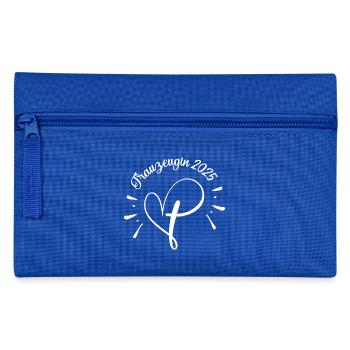 Trauzeugin Hochzeit 2025 Freundin Feier Team Braut - Federtasche - Royalblau - Vorne