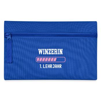 Winzerin Ausbildung 1 Lehrjahr erstes Berufsjahr - Federtasche - Royalblau - Vorne