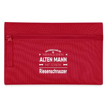 Riesenschnauzer Geschenk - Federtasche - Rot - Vorne
