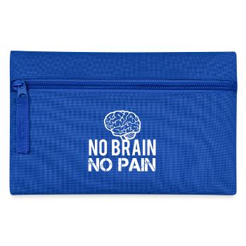 No Brain No Pain - Federtasche - Royalblau - Vorne