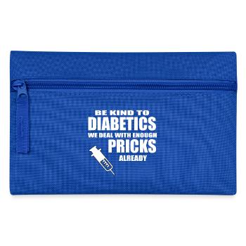 Diabetiker - Federtasche - Royalblau - Vorne