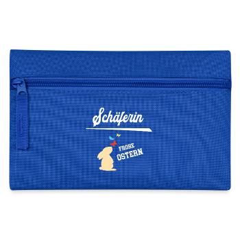 Schäferin Ostern Schäferei Tierwirtin Bäuerin - Federtasche - Royalblau - Vorne