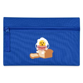 Ei (Brot & Zeitung) - Federtasche - Royalblau - Vorne