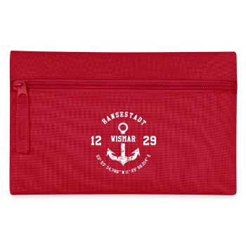 Hansestadt Wismar 1229 - Federtasche - Rot - Vorne