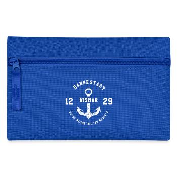 Hansestadt Wismar 1229 - Federtasche - Royalblau - Vorne