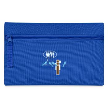 GEEK / NERD: He has W-Lan - Pencil Case - royal blue - Front