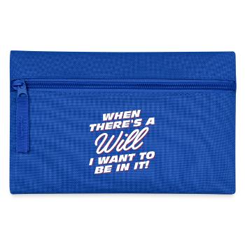 Quand il y a un testament - Trousse - bleu royal - Devant