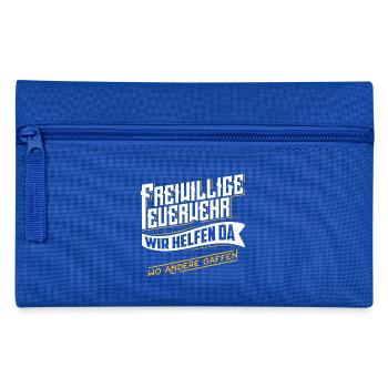 Freiwillige Feuerwehr Wir helfen wo andere gaffen - Federtasche - Royalblau - Vorne