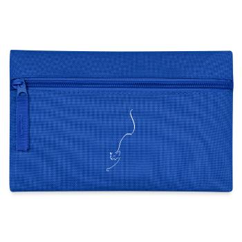 Cat One Line White - Cat Oneline White - Pencil Case - royal blue - Front