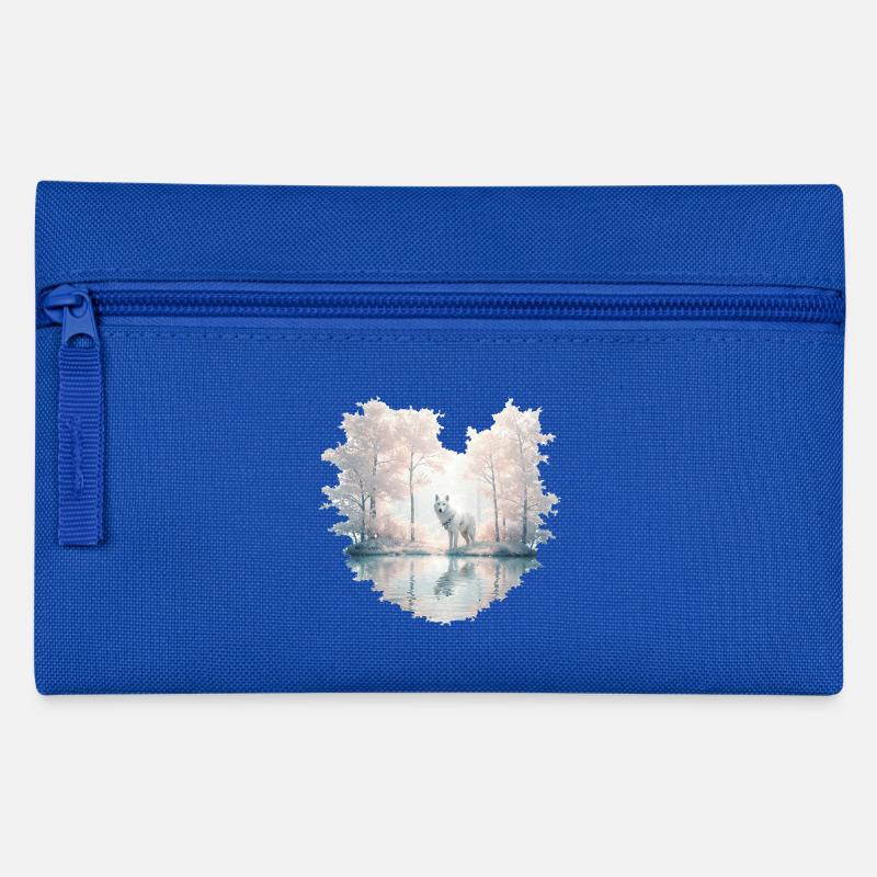 Traum Wolf - Federtasche - Royalblau