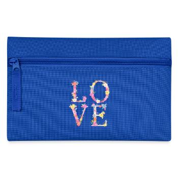 LOVE-Letters -floral - Federtasche - Royalblau - Vorne