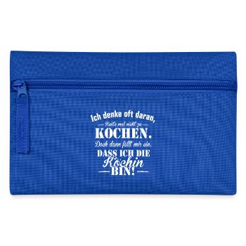 Köchin - Federtasche - Royalblau - Vorne