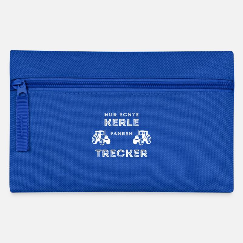 NUR ECHTE KERLE FAHREN TRECKER - Federtasche - Royalblau