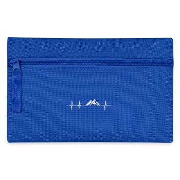Herzschlag Berg - Federtasche - Royalblau - Vorne