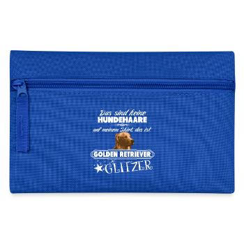 GOLDEN RETRIEVER GLITZER - Federtasche - Royalblau - Vorne