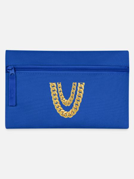Meine Doppel Goldkette - Federtasche - Royalblau