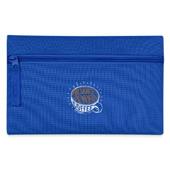 Genieße den Kaffee - Federtasche - Royalblau - Vorne
